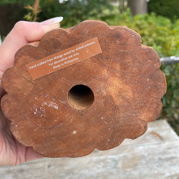 Mango Wood carved shorebird figurine beach lake house nautical decor - Picture 9 of 9